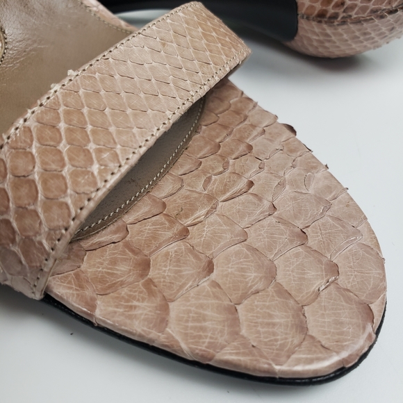 GUCCI Sandal Snake Skin Ankle Strap Heels sz 38.5 C US 8 - Picture 8 of 16